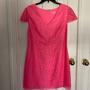 Lilly Pulitzer Erica Hot Pink Dress